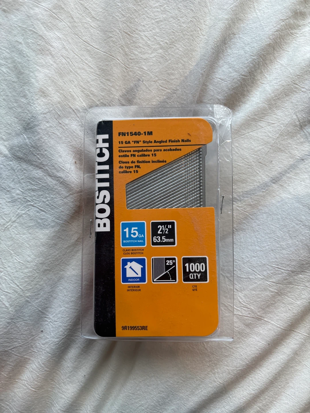 BOSTITCH 15 GA Angled Finish Nails - New