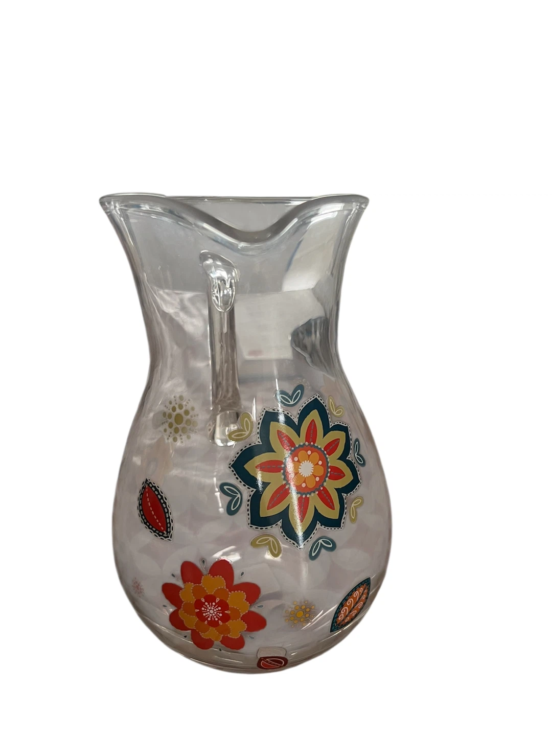 Glass Pitcher with Floral and Lemon Design - photo 5
