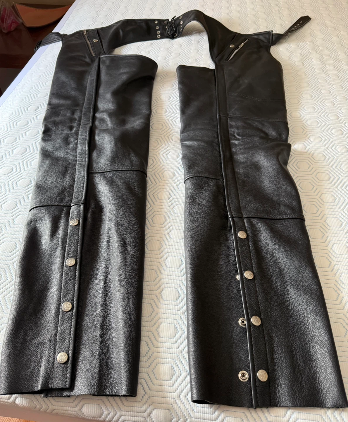 Leather Motorcycle Chaps - photo 2