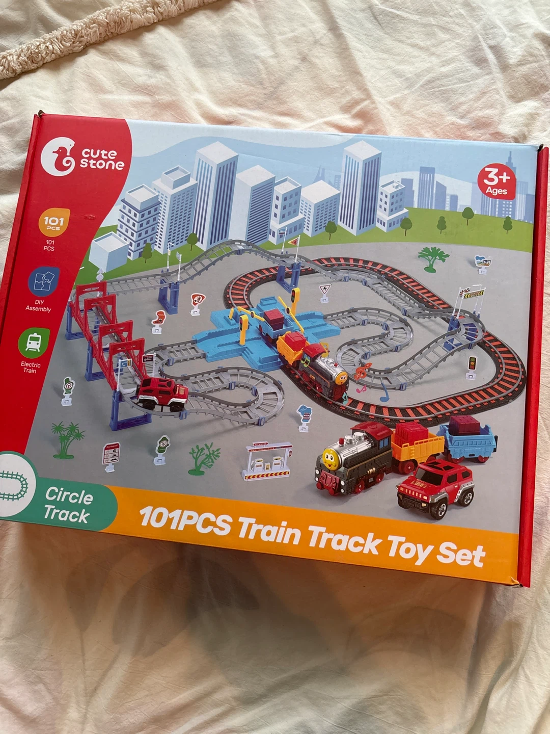 Cute Stone 101PCS Train Track Toy Set