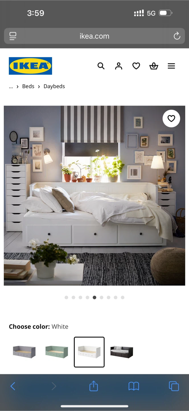 IKEA Hemnes Daybed Frame - White
