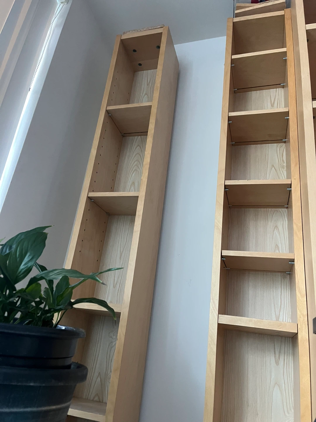 2 x IKEA Tall Wooden Shelf units (old model)