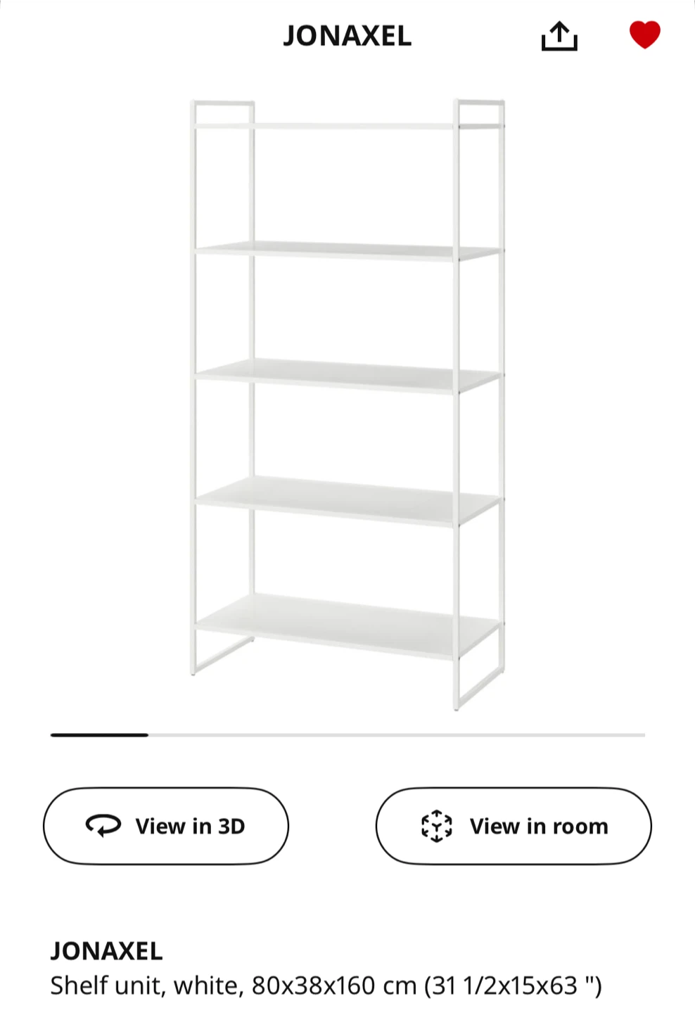 IKEA JONAXEL Shelf Unit White - photo 2