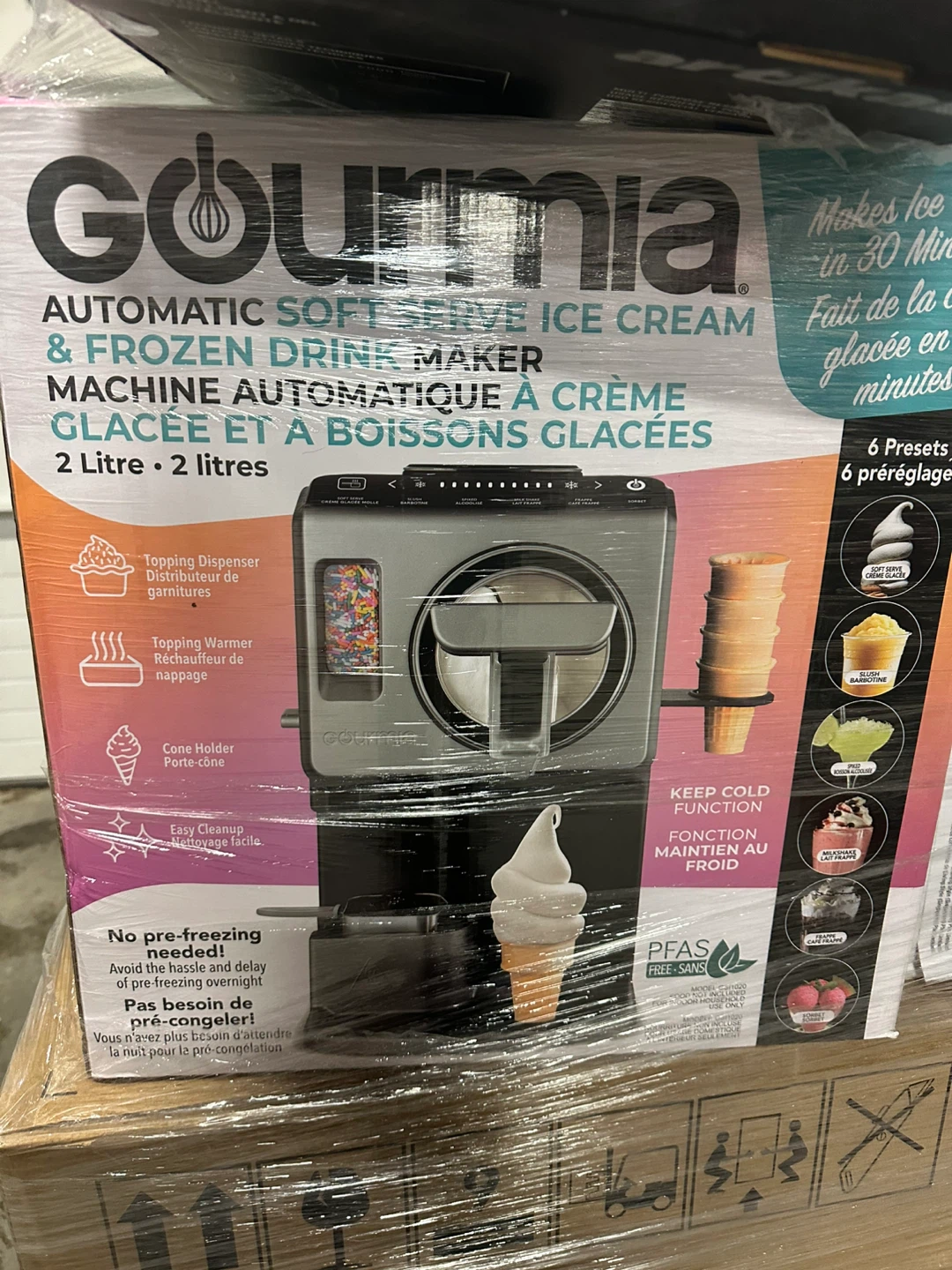 Gourmia Automatic Soft Serve Ice Cream & Frozen Drink Maker