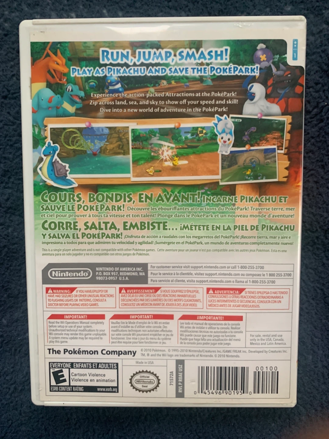 Pokepark Wii Pikachu's Adventure Nintendo Wii Tested No Manual - photo 2