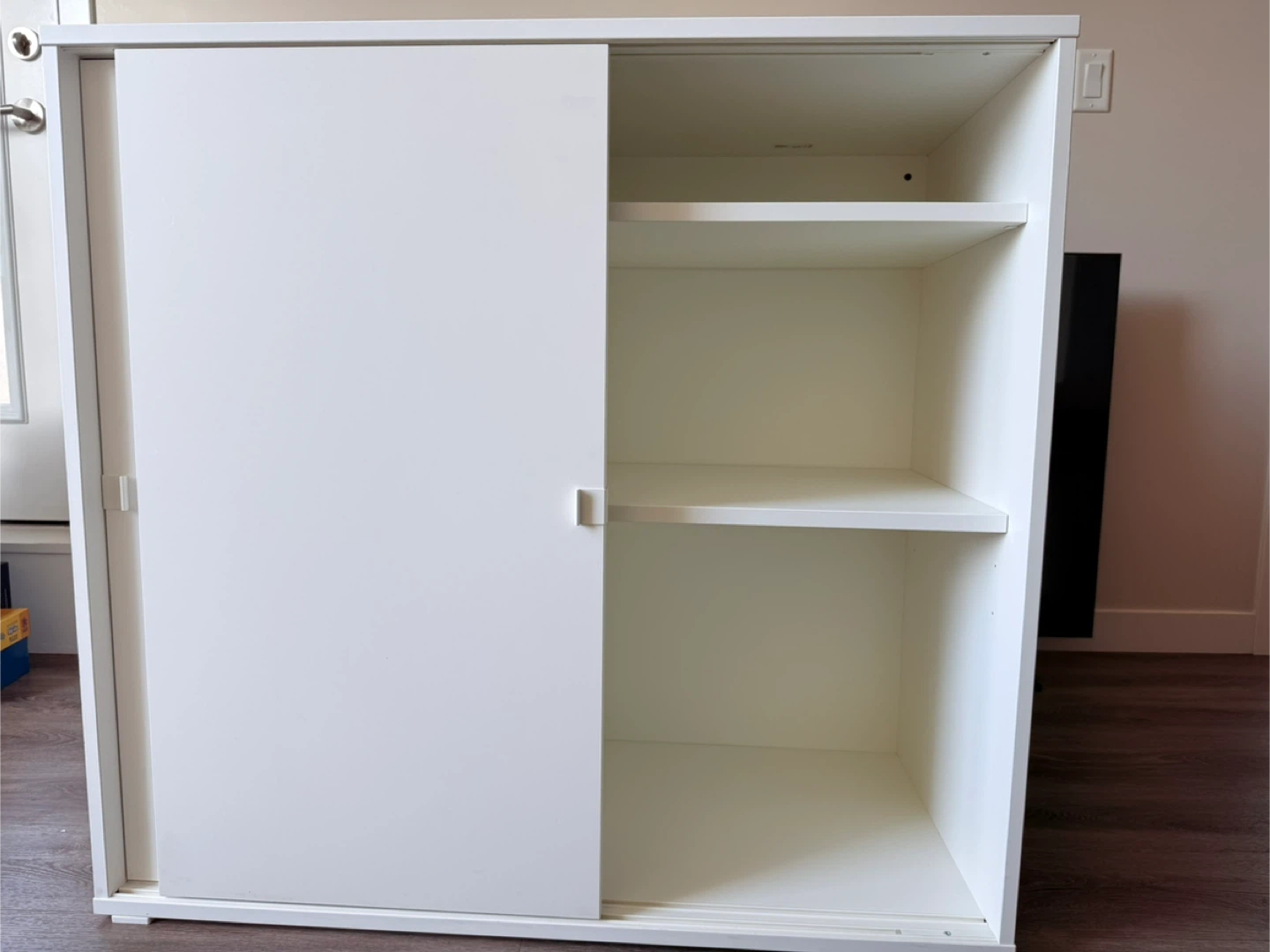White Cabinet with Sliding Doors - photo 4
