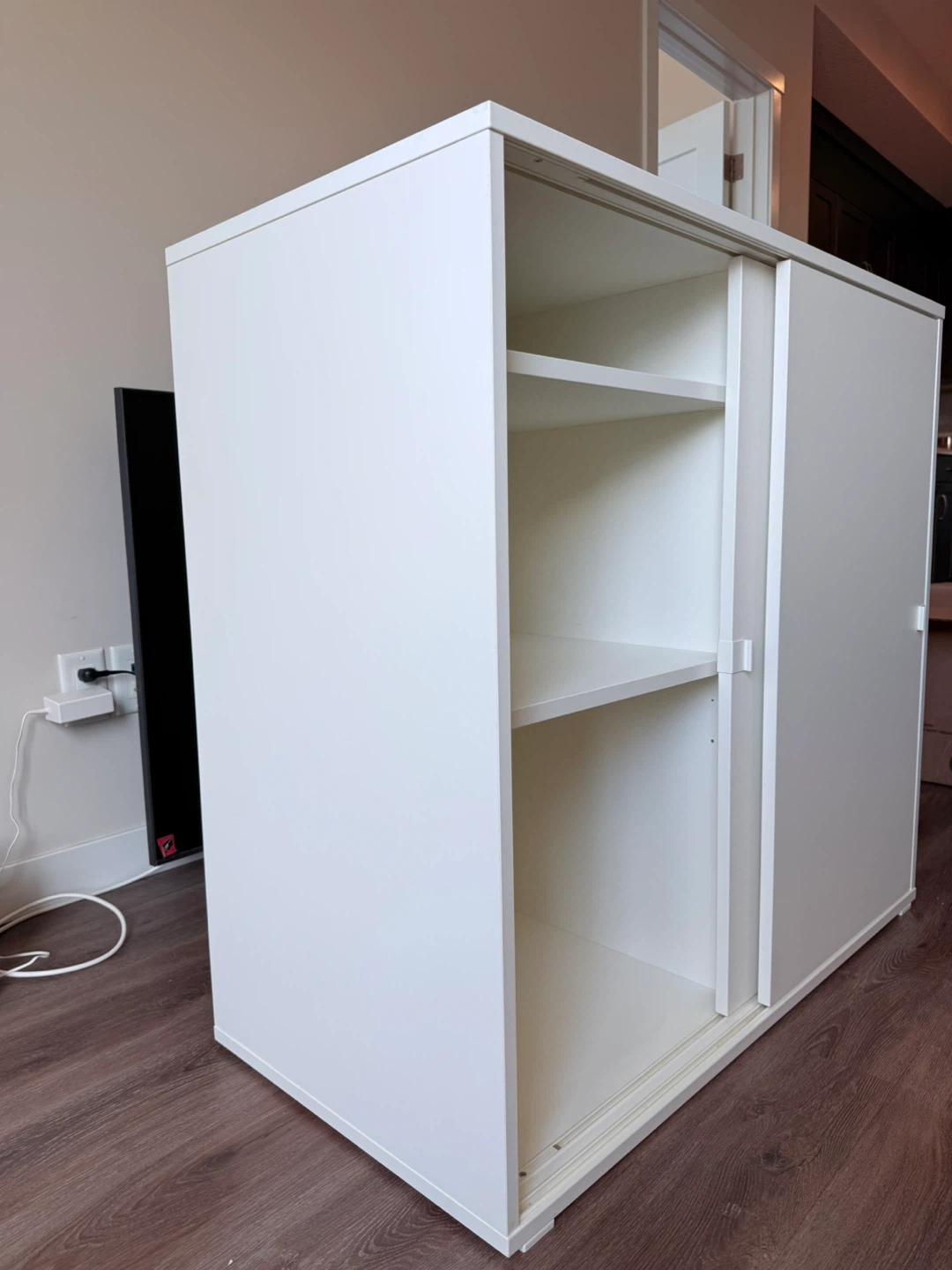 White Cabinet with Sliding Doors - photo 5