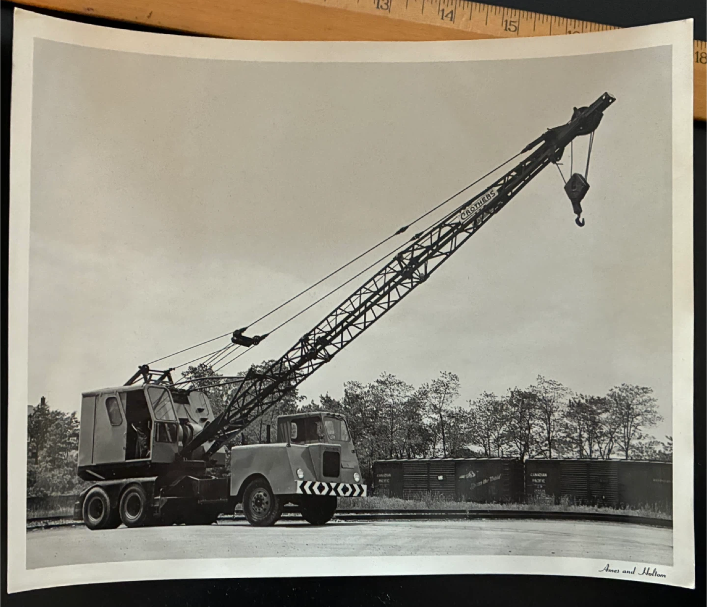 $12 pair Vintage MCM Toronto photographs cranes construction - photo 2
