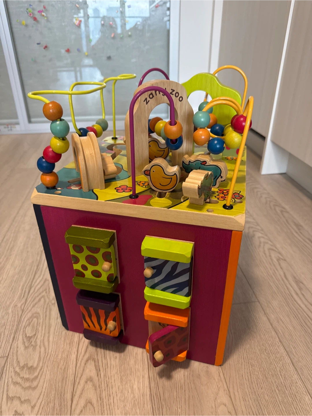 Zany Zoo Wooden Activity Cube