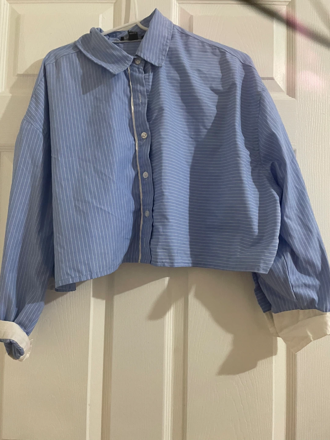 Blue Striped Button-Down Shirt - photo 2