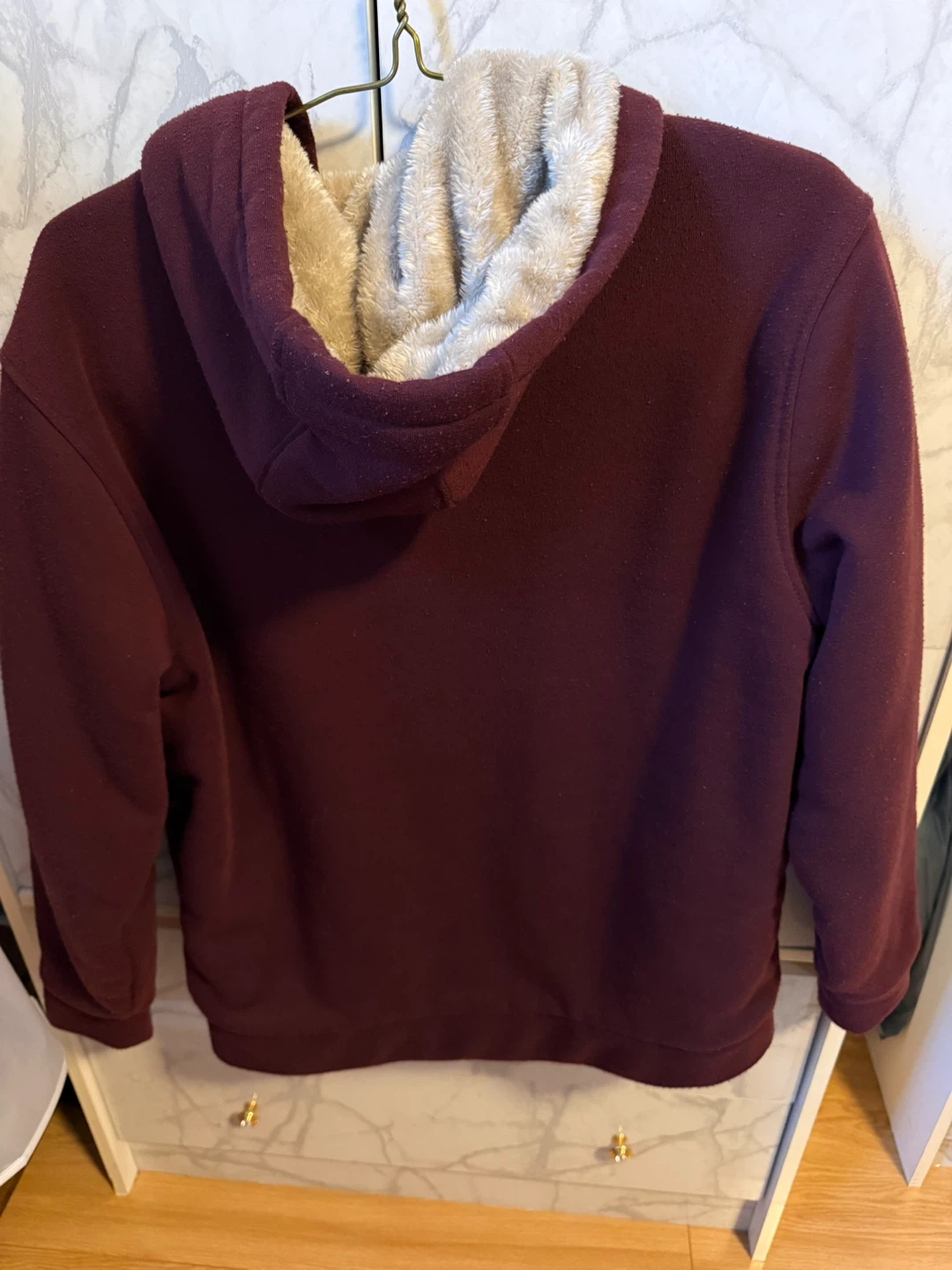 Men U.S. Polo Assn. Burgundy Fur-Lined Hoodie - M - photo 3
