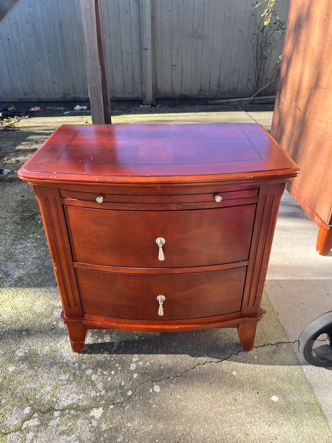 Wooden 2-Drawer Nightstand