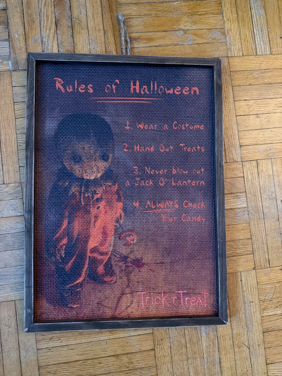 Halloween Rules Framed Sign