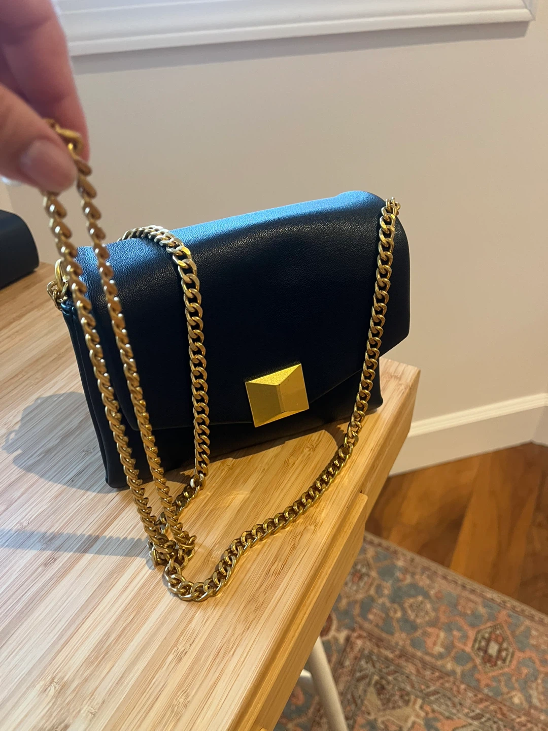 MANGO Faux Leather Chain Crossbody Bag - photo 2