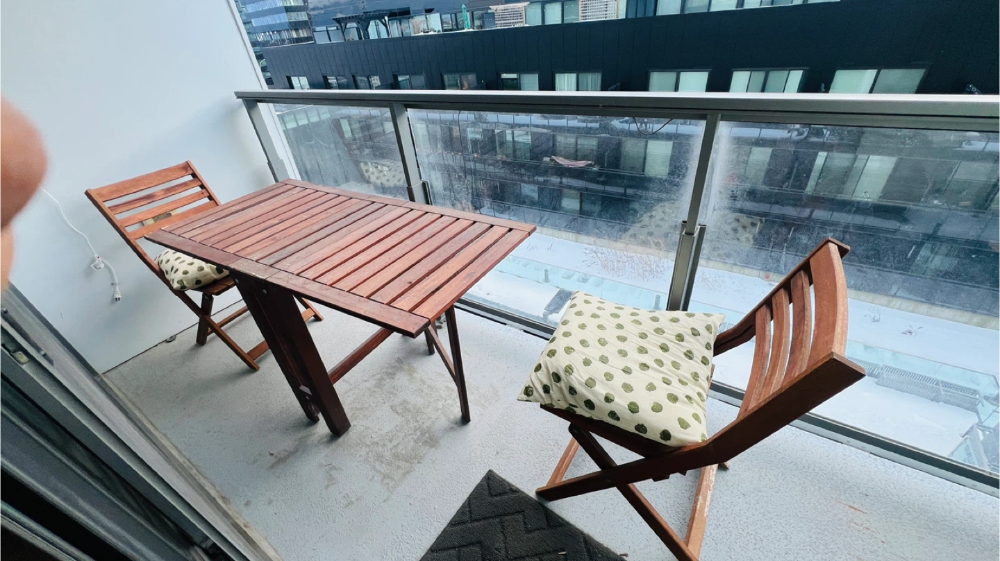 Folding Balcony Table and Chair Set