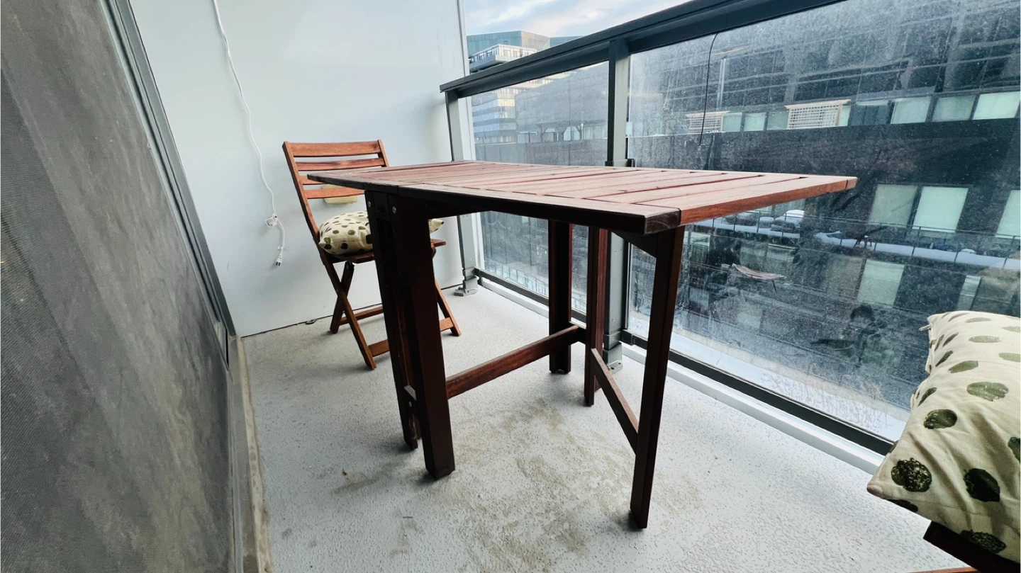 Folding Balcony Table and Chair Set - photo 4
