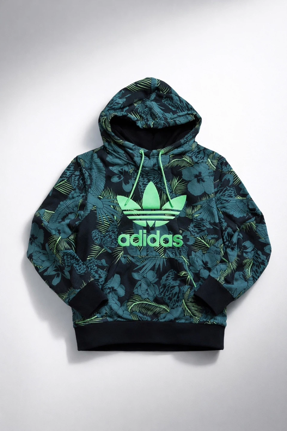Adidas Floral Hoodie - Size S