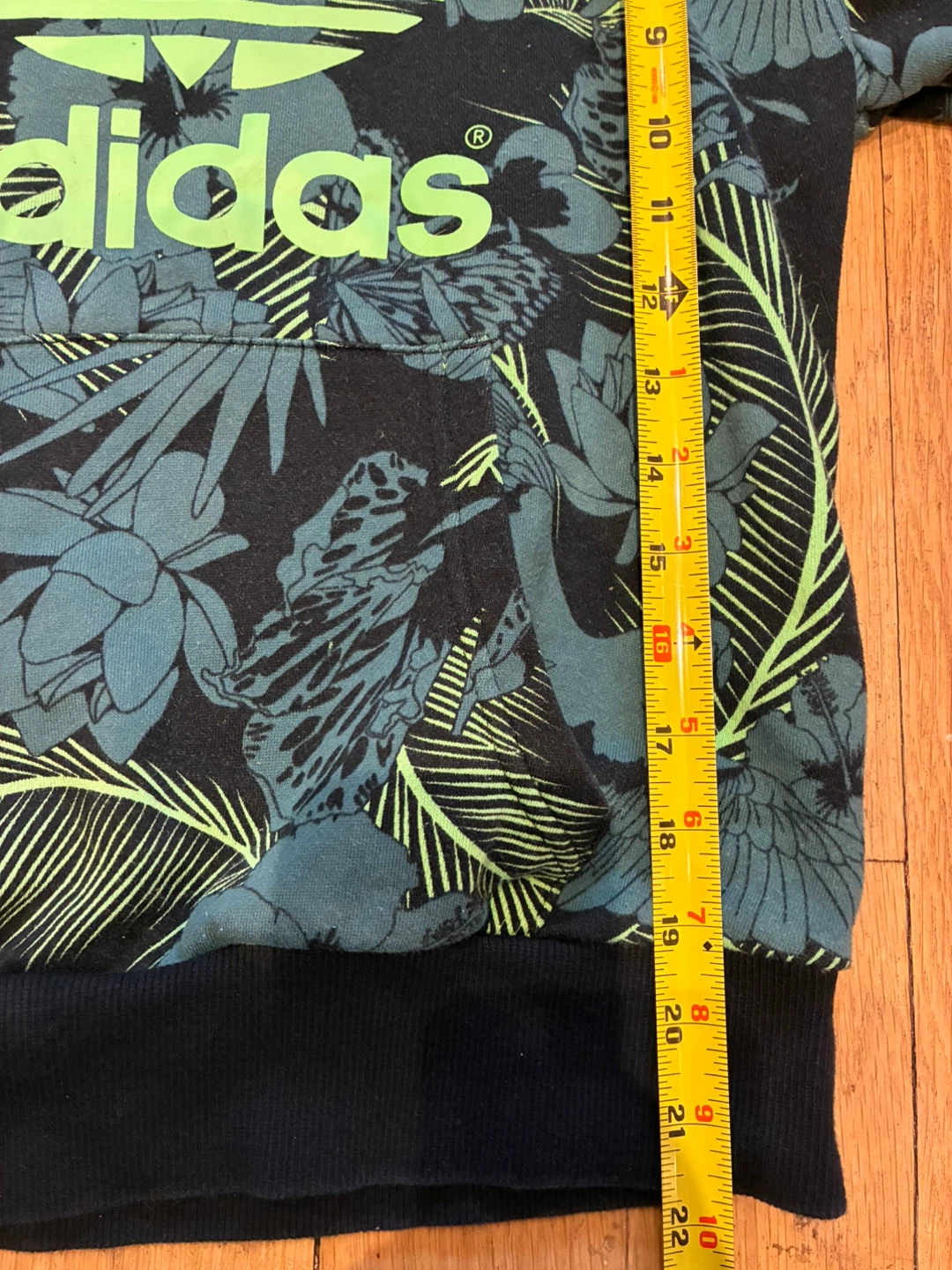 Adidas Floral Hoodie - Size S - photo 4