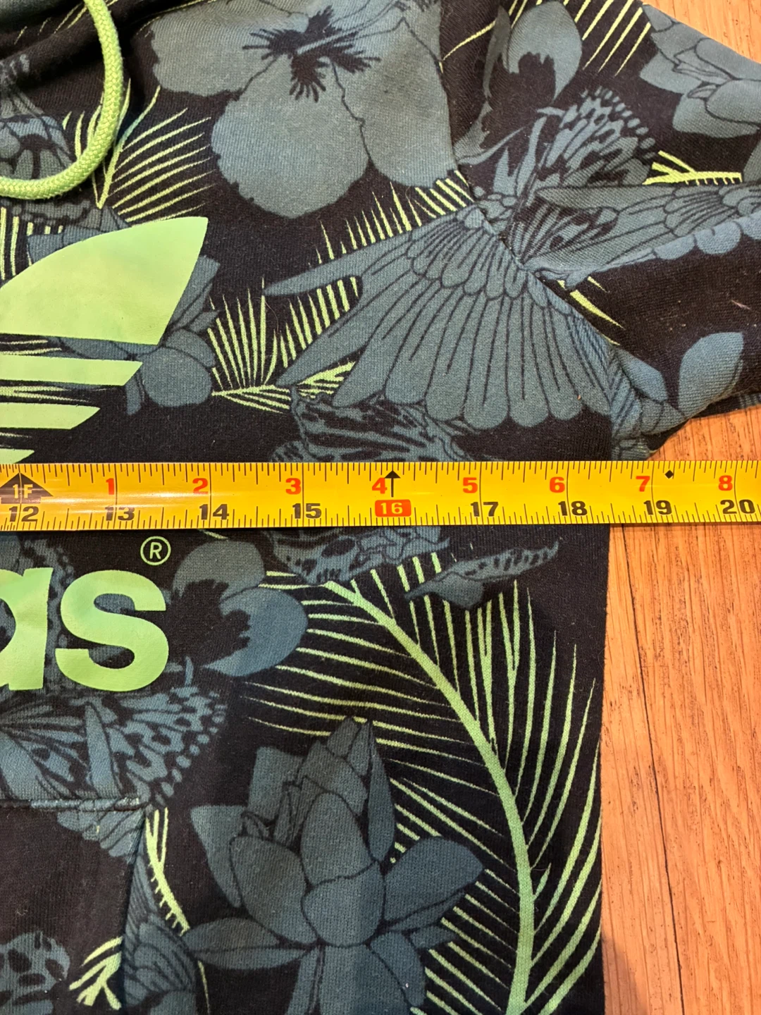 Adidas Floral Hoodie - Size S - photo 3