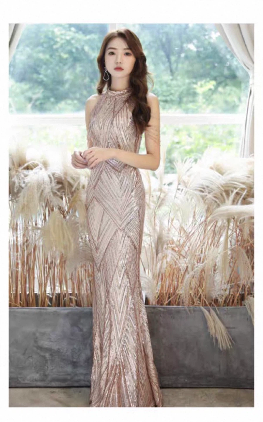 Elegant gold dress - photo 3