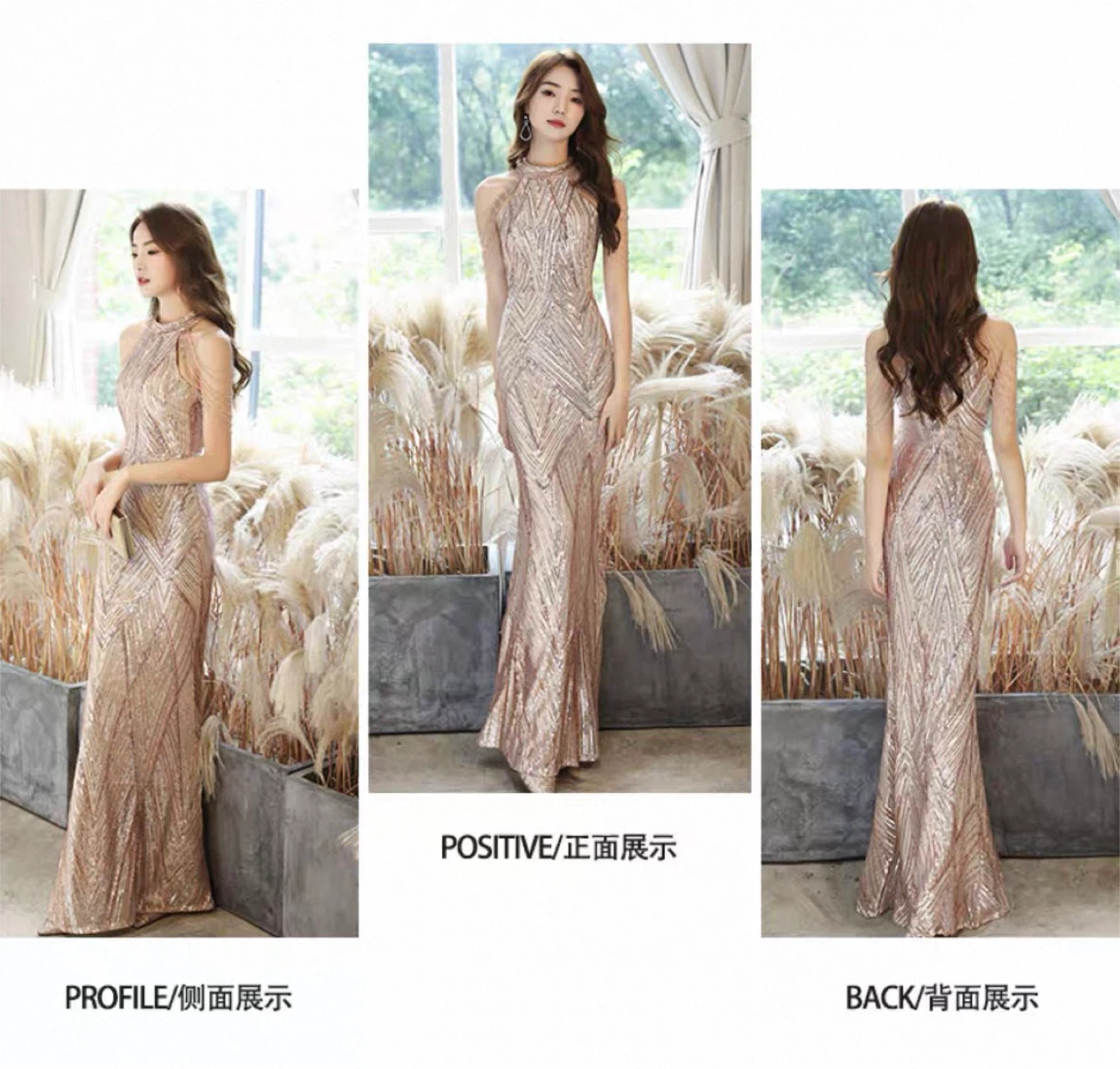 Elegant gold dress - photo 2