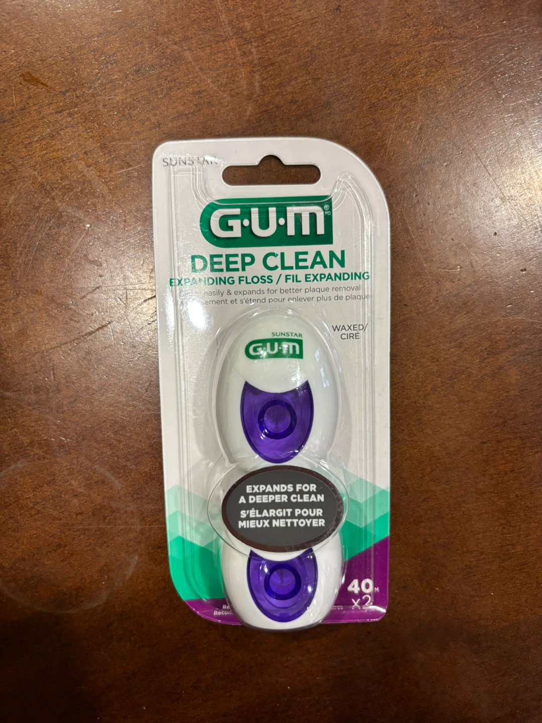 GUM Deep Clean Expanding Dental Floss – 2 Pack (Waxed)