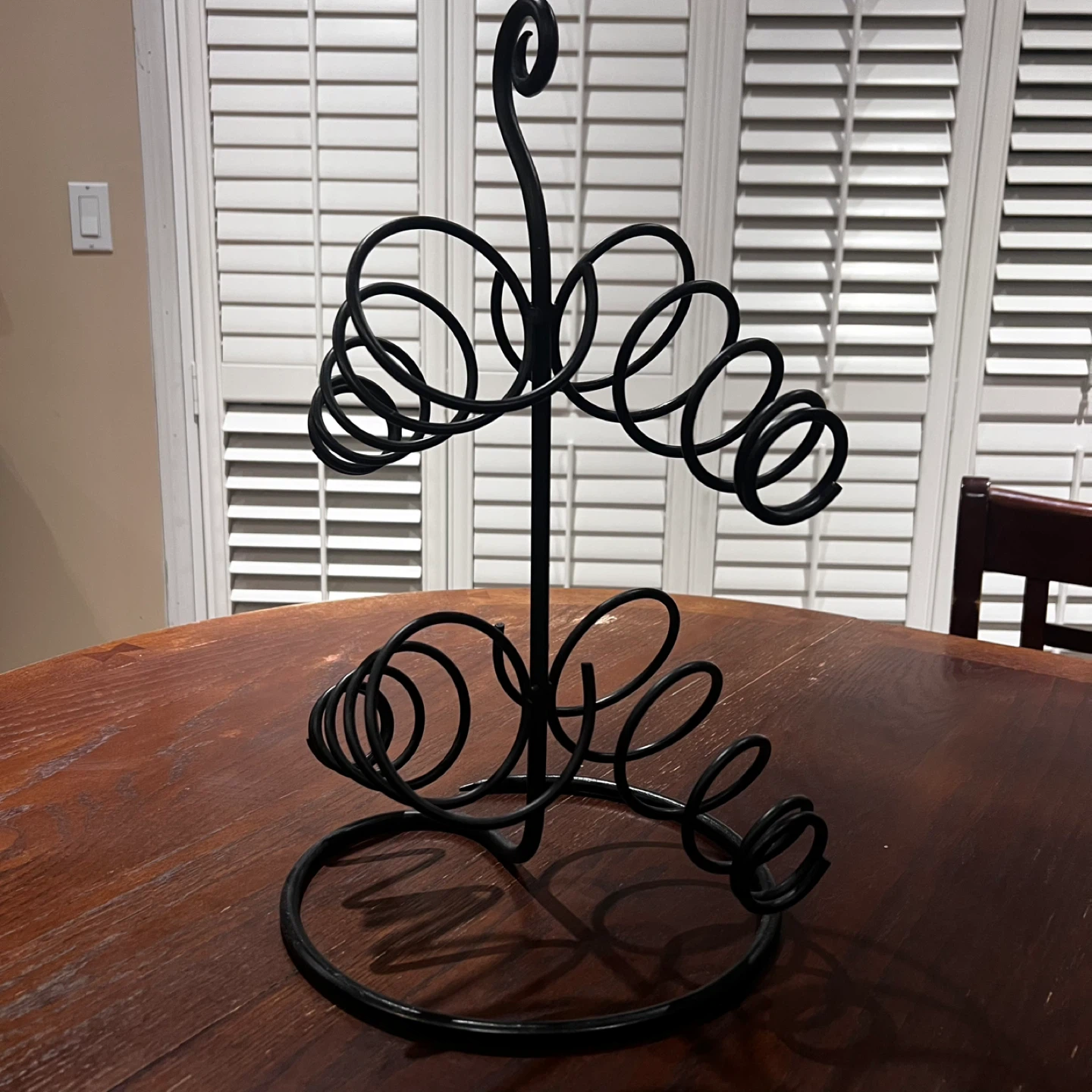 Black Metal Wine Rack