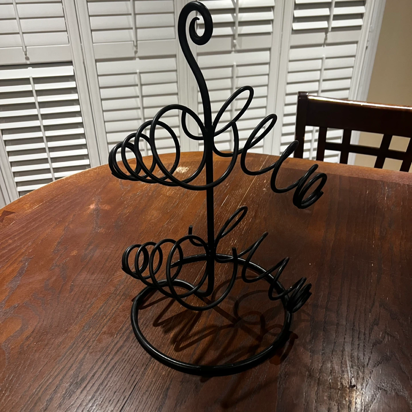 Black Metal Wine Rack - photo 3