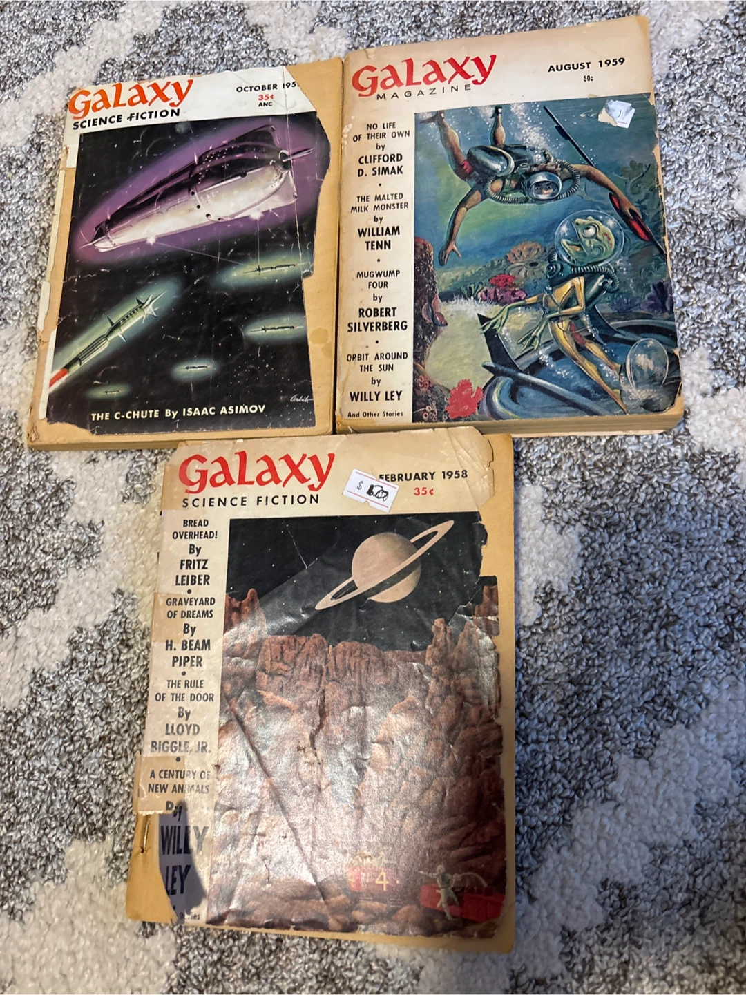 Vintage Galaxy Science Fiction Magazines (3)