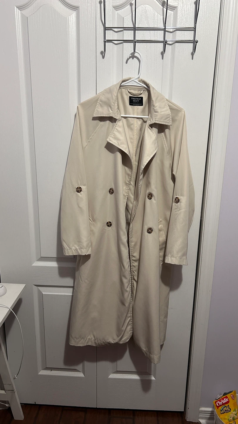 Streetwear Society Beige Trench Coat