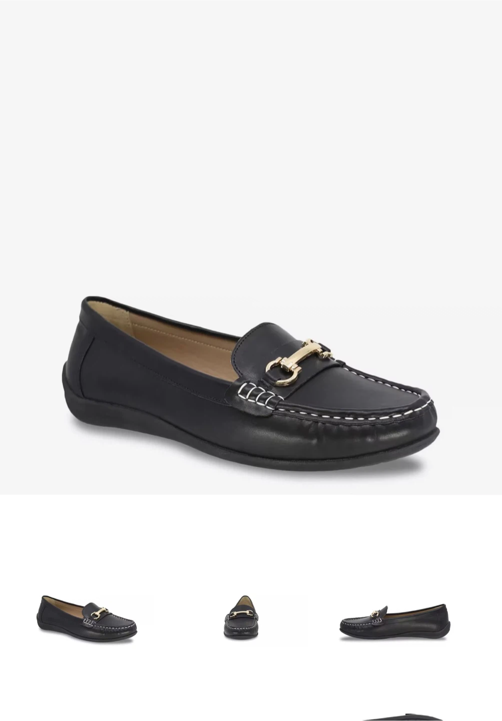 Kelly & Katie Black Leather Loafers - Size 37