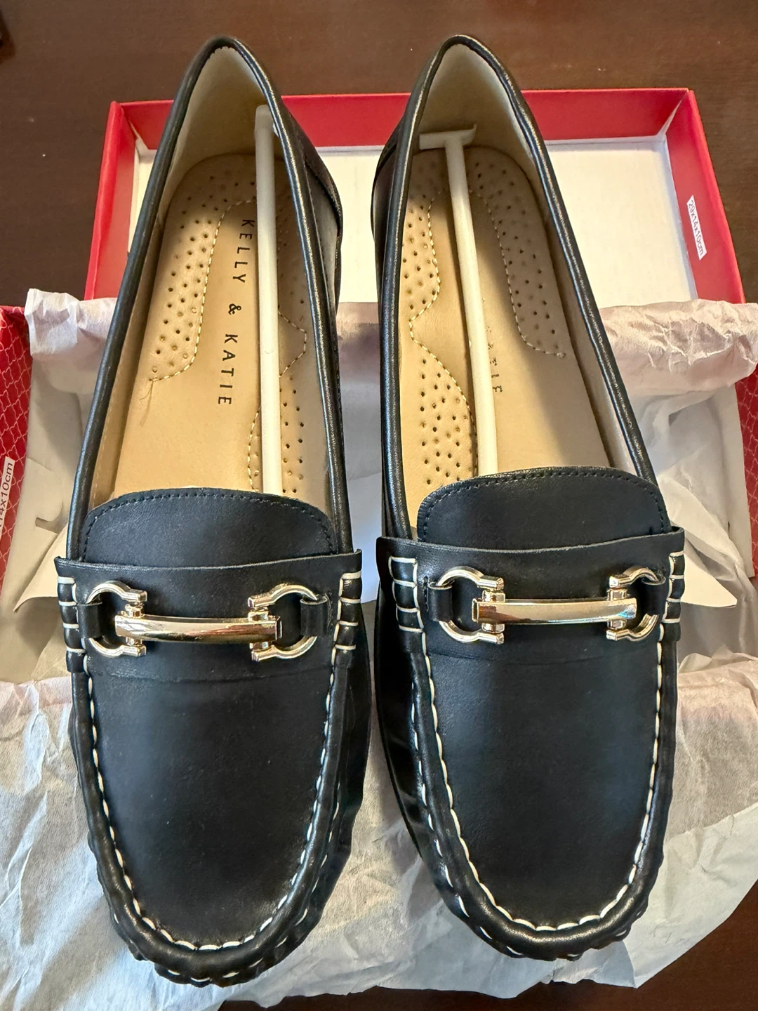 Kelly & Katie Black Leather Loafers - Size 37 - photo 4