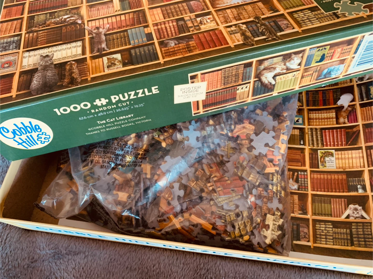Cobble Hill The Cat Library 1000 Piece Jigsaw Puzzle - photo 2
