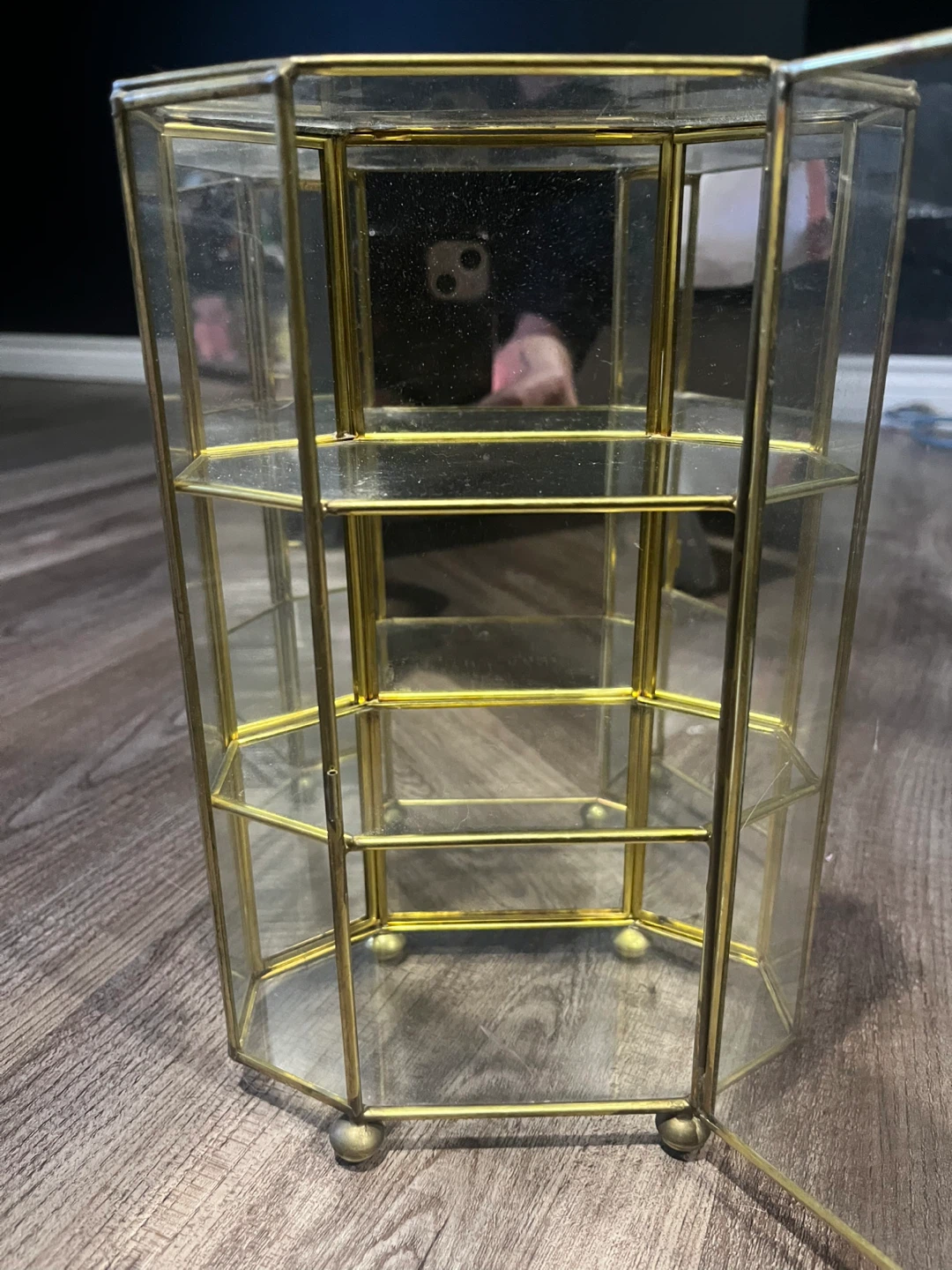 Vintage Gold Trim Glass Display Case - photo 2
