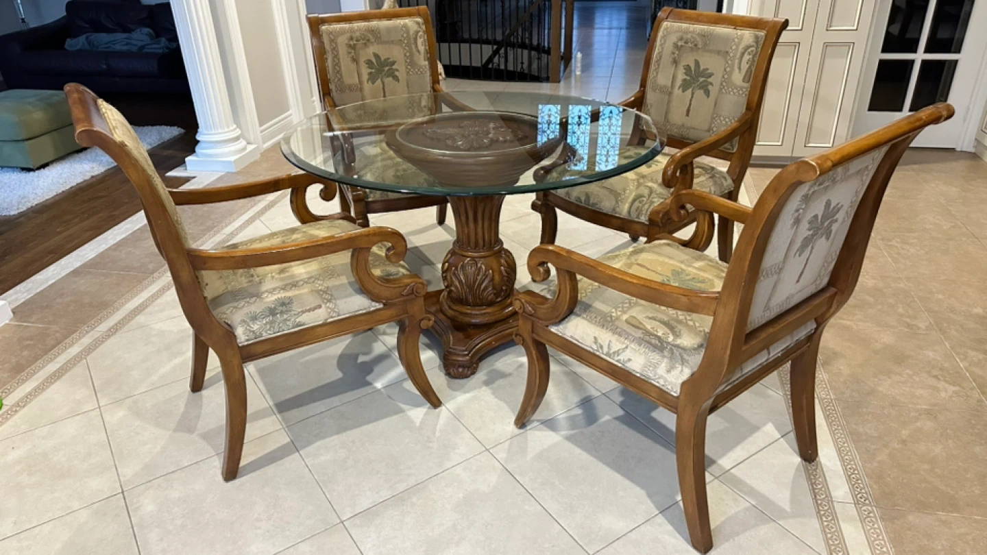 Breakfast Table Set With 4 Chairs