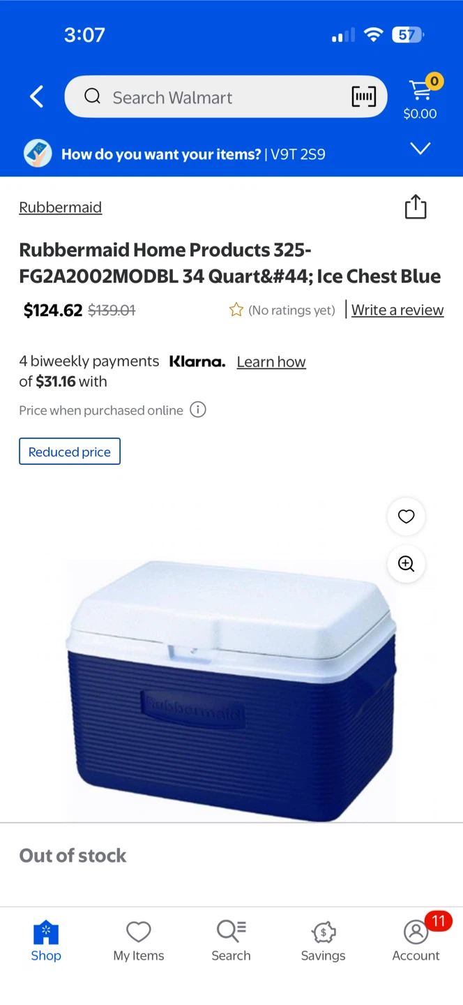 🥕 Rubbermaid 34 Quart Ice Chest - Blue - photo 2