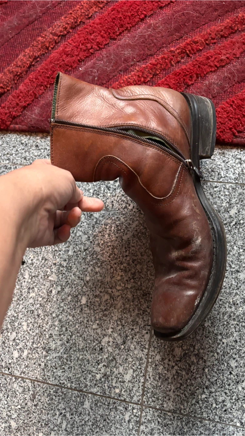 Brown Leather Ankle Boots - photo 2