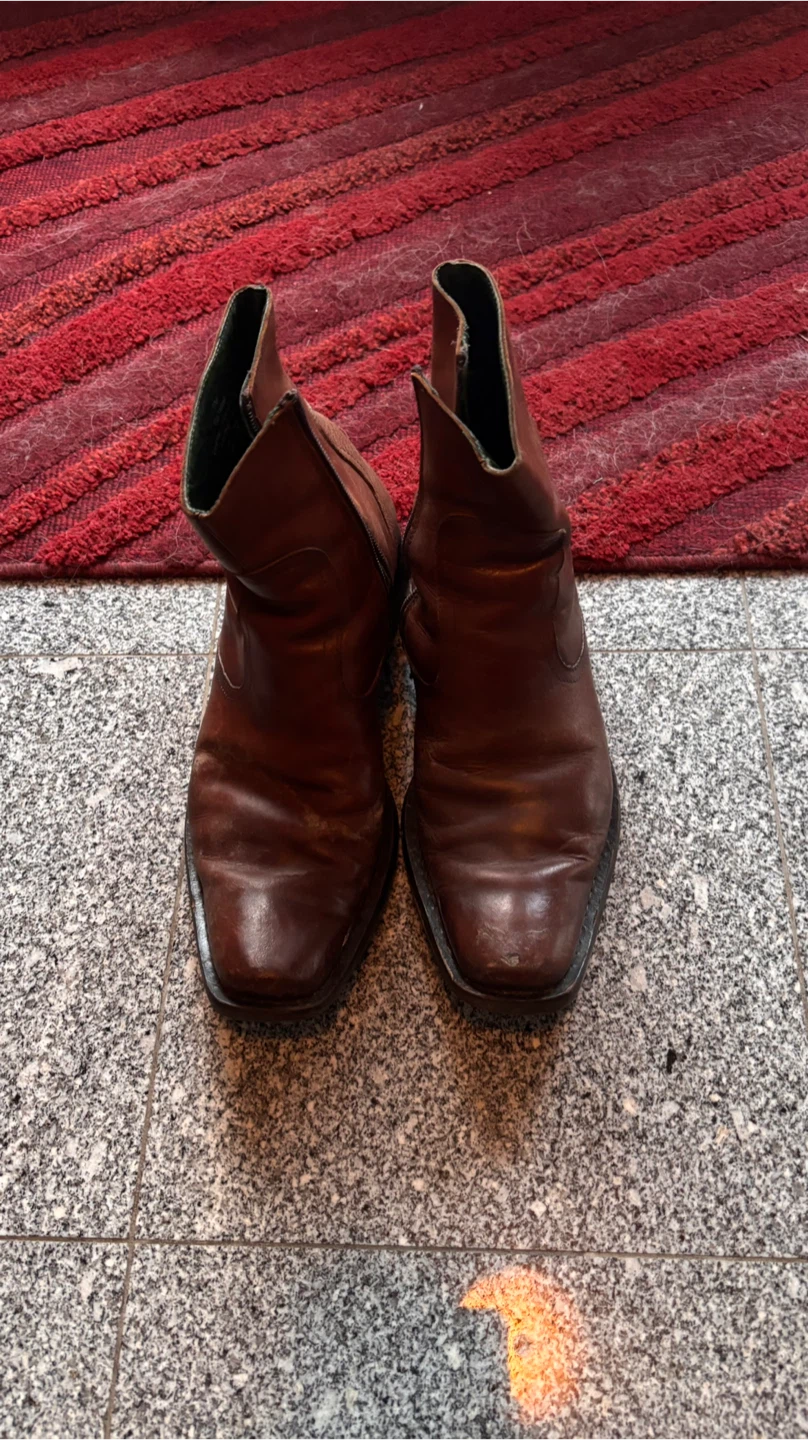 Brown Leather Ankle Boots
