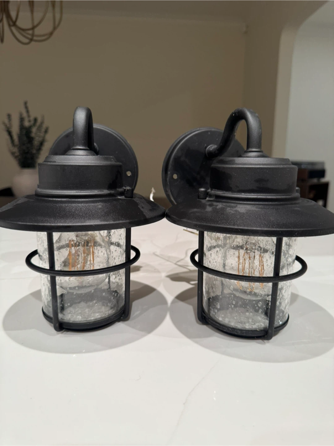 Outdoor Wall Mount Lanterns - Set of 2