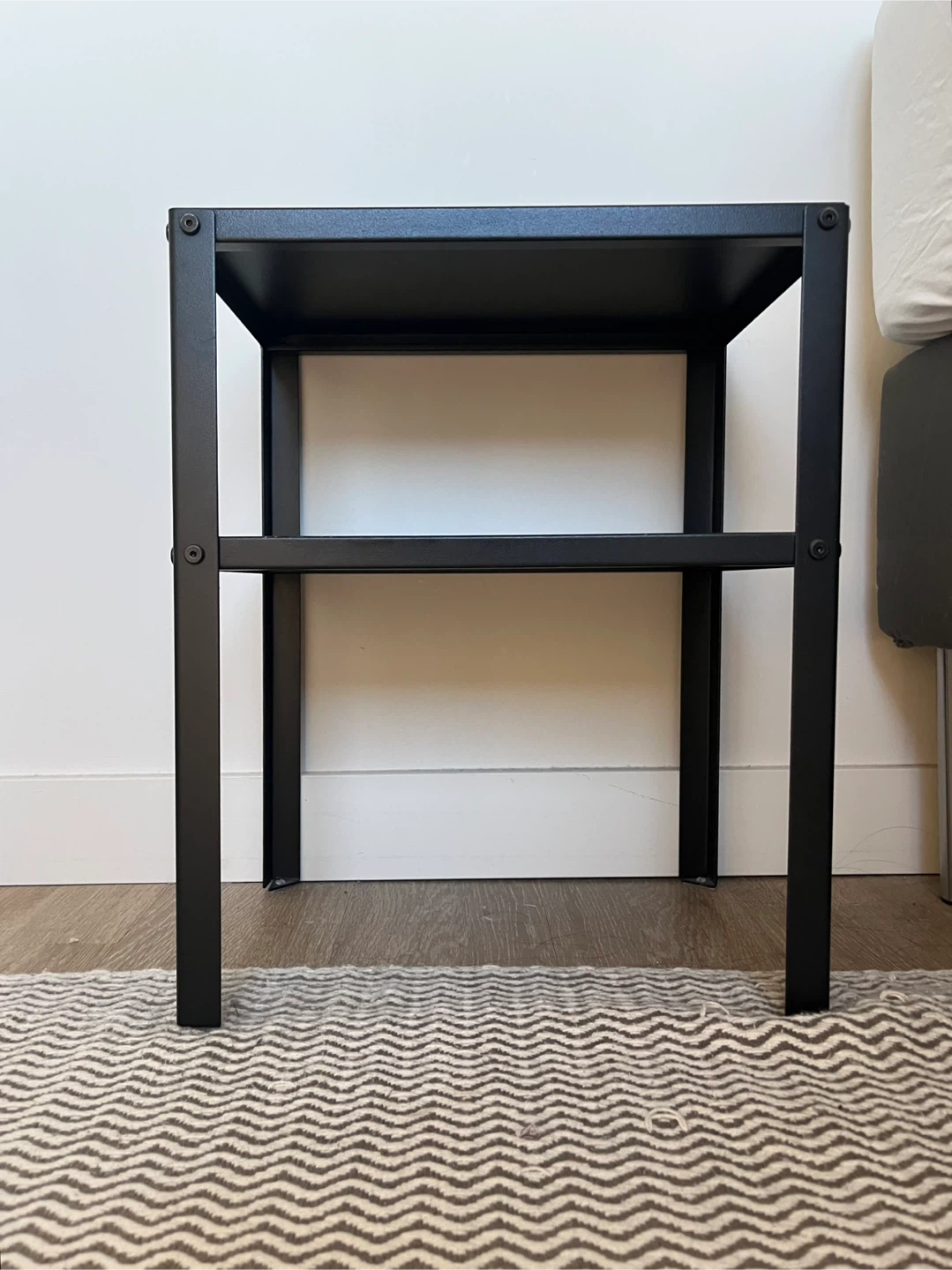 IKEA Knarrevic black nightstand