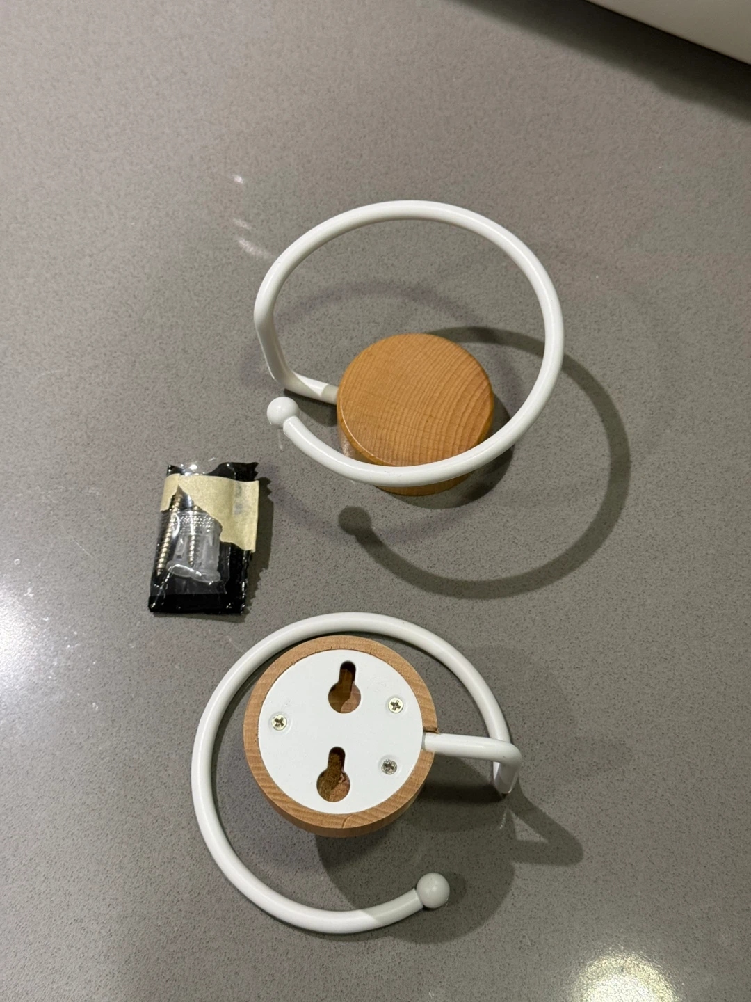 🥕Umbra Loft White/Wood Wall Hooks (Set of 2) - photo 3