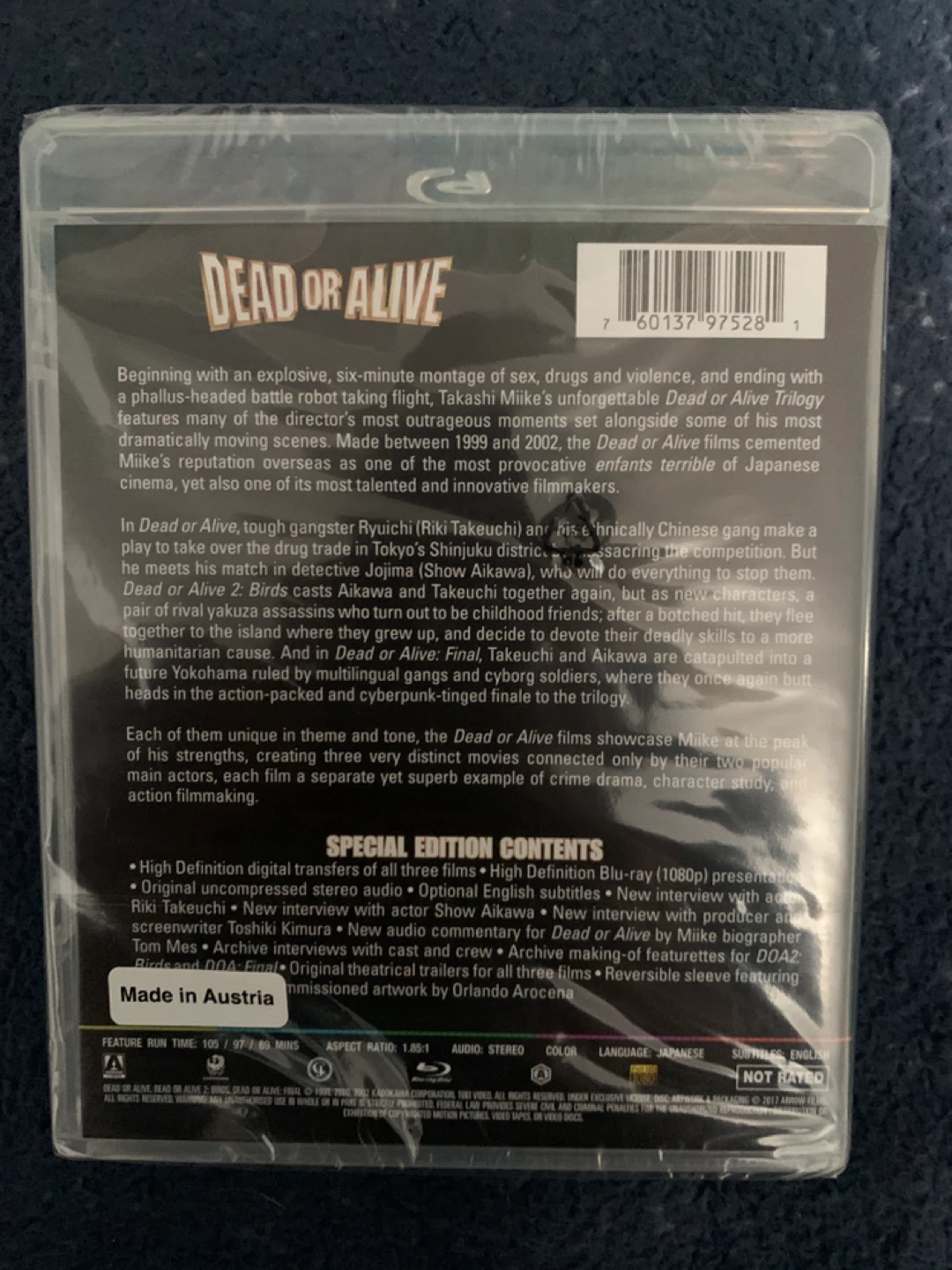 Sealed Dead or Alive Trilogy (Blu-ray, 1999) Arrow Video - photo 2