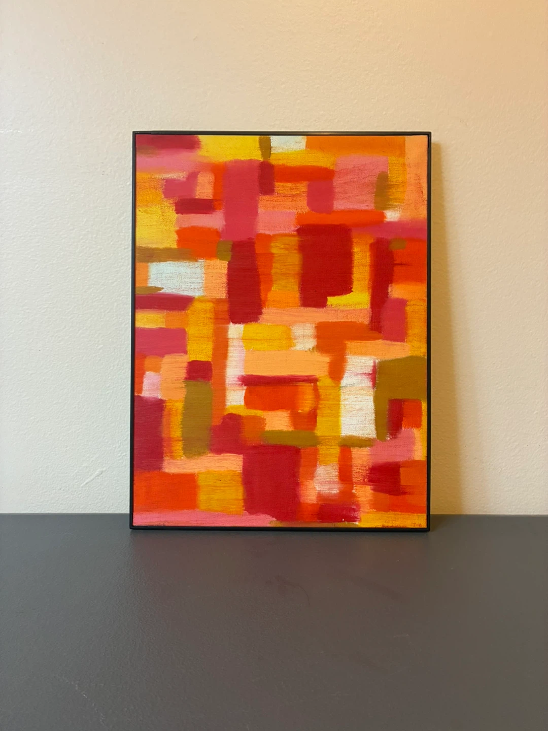 Abstract Painting with Black Frame - photo 2