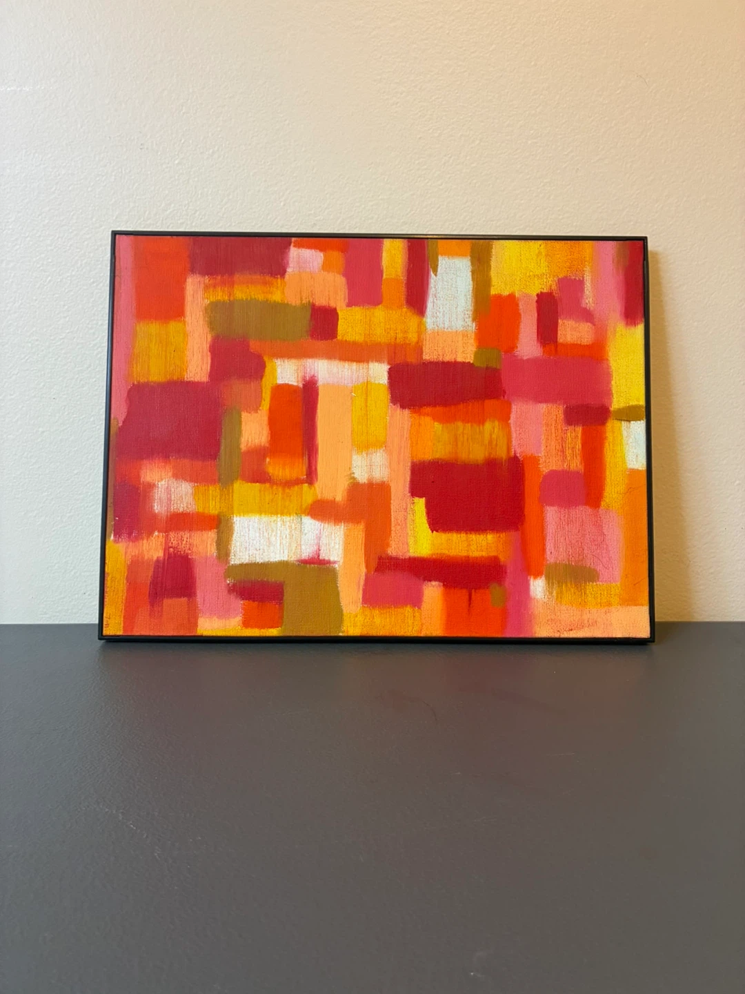 Abstract Painting with Black Frame