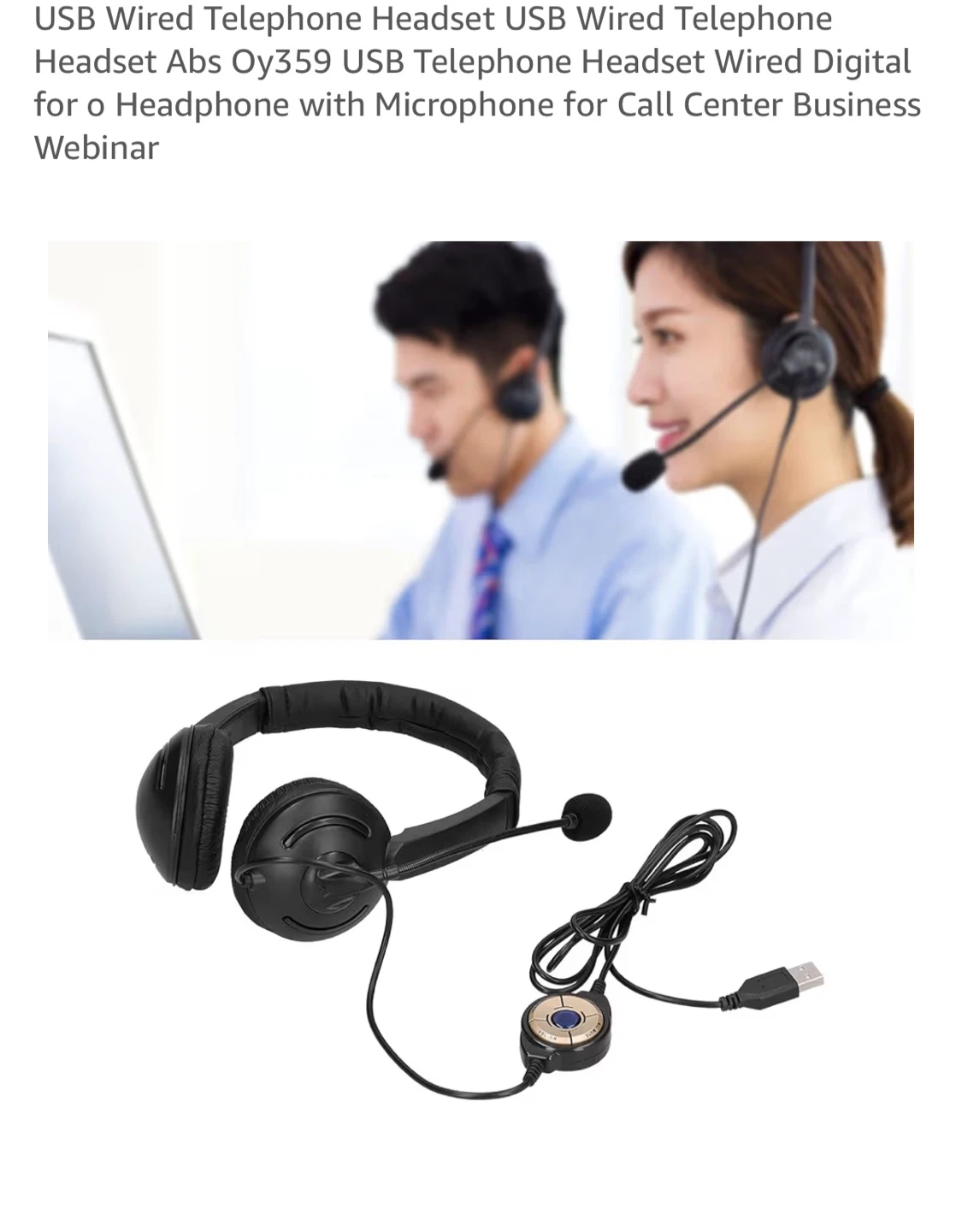 USB Wired Telephone Headset - New! - photo 3