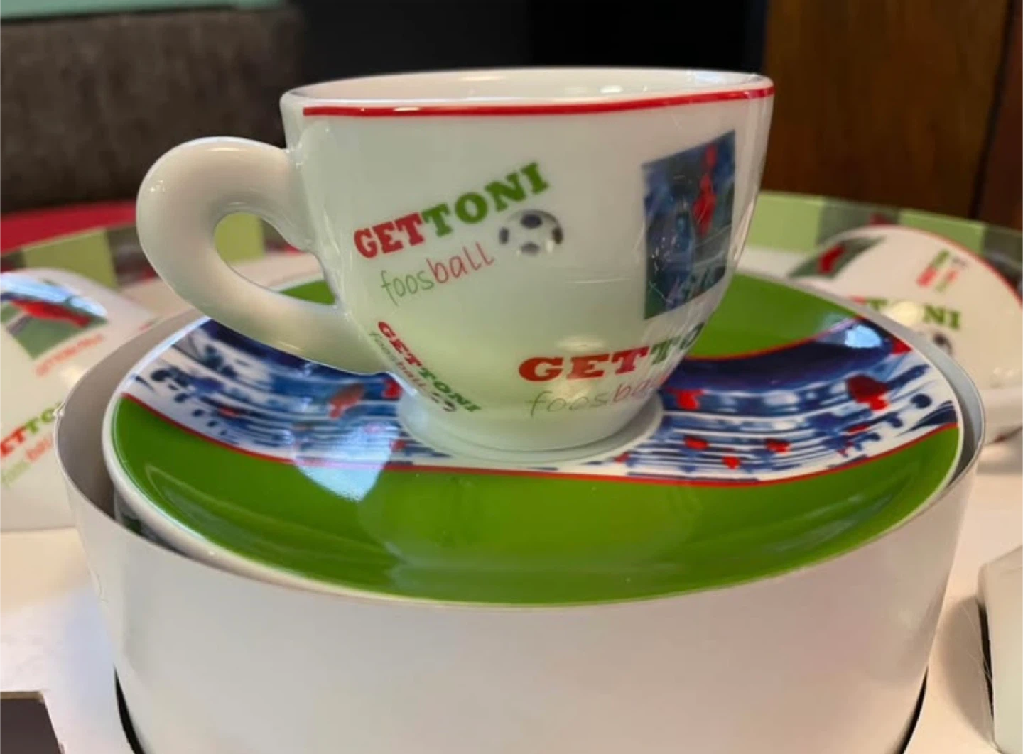 Gettoni Football Espresso Cups & Saucers Set