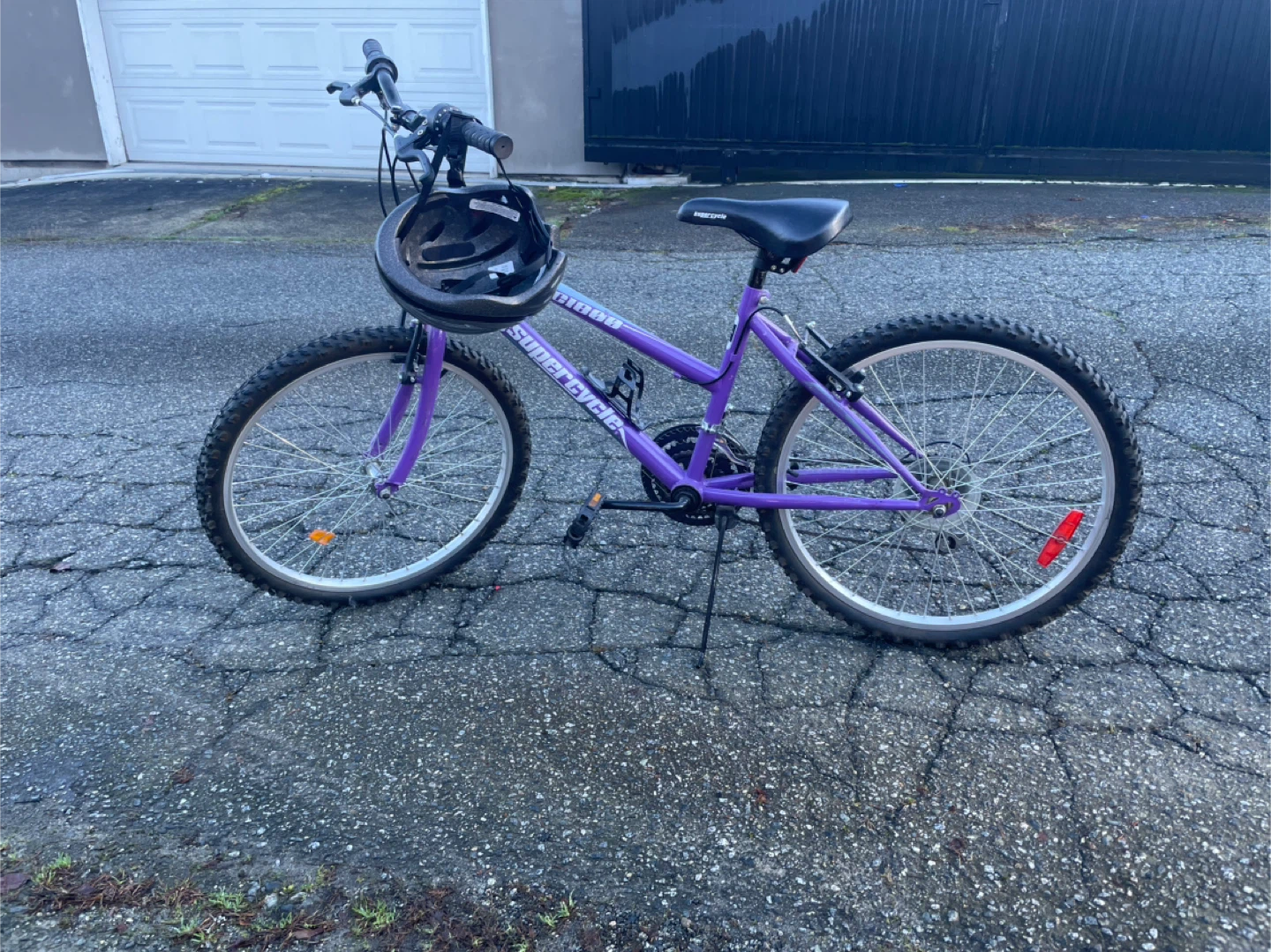 Bicycle with adult Helmet