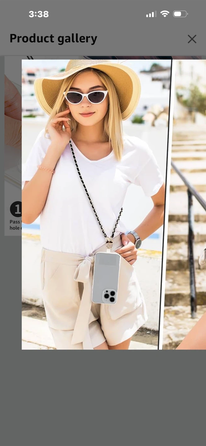 Braided Phone strap Black - photo 3