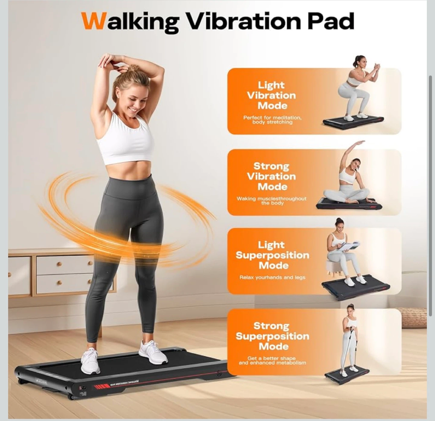 4 in 1 Walking Vibration Pad Treadmill, Walking Treadmill Pad - photo 3