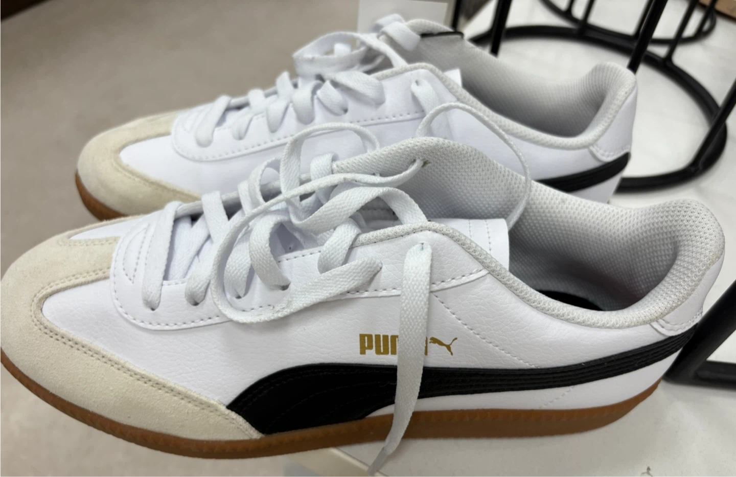 New Puma Men’s White Leather Sneakers - photo 2